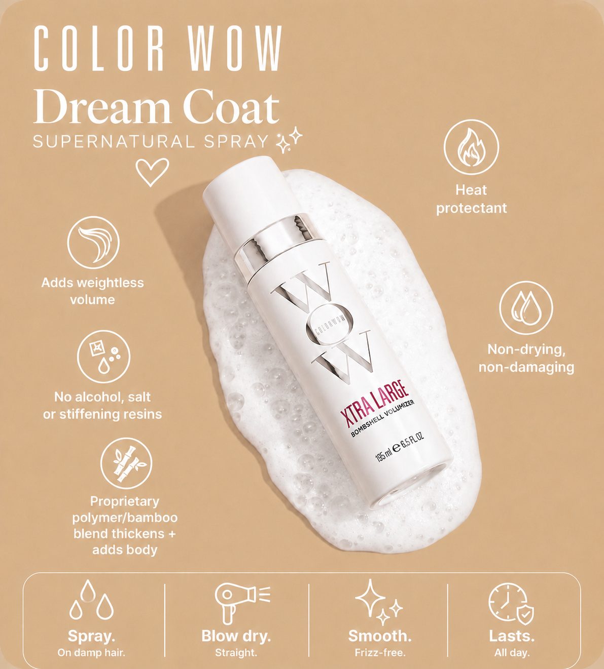 Color Wow Dream Coat and smooth hair recommendations from Jenn Rose, slide 1.